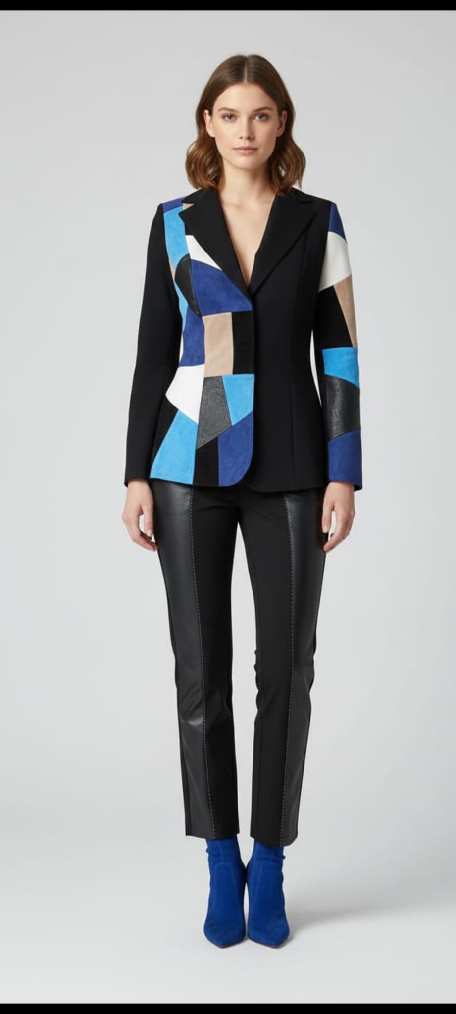 Chaqueta vitral cuello V